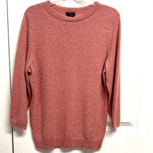 Talbots Women's Cashmere Sweater in Soft Rose Size L
